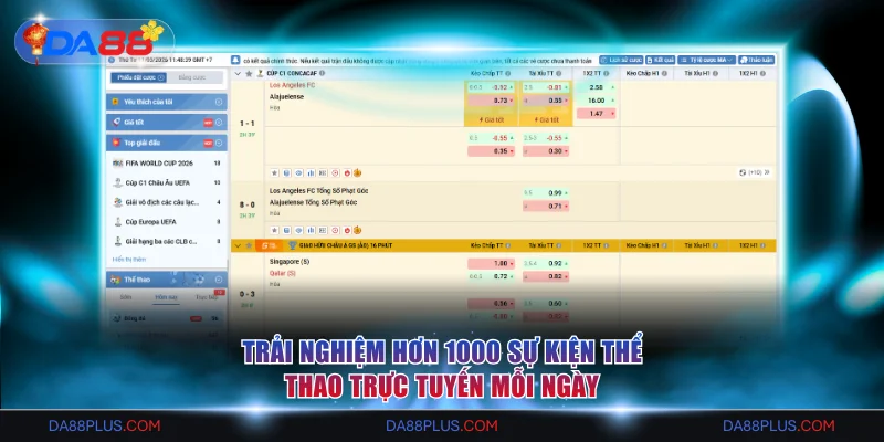 DA88 - Nhà Cái Số 1 Châu Á | Link Đăng Ký An Toàn Năm 2026 16 Trải nghiệm hơn 1000 sự kiện thể thao trực tuyến mỗi ngày